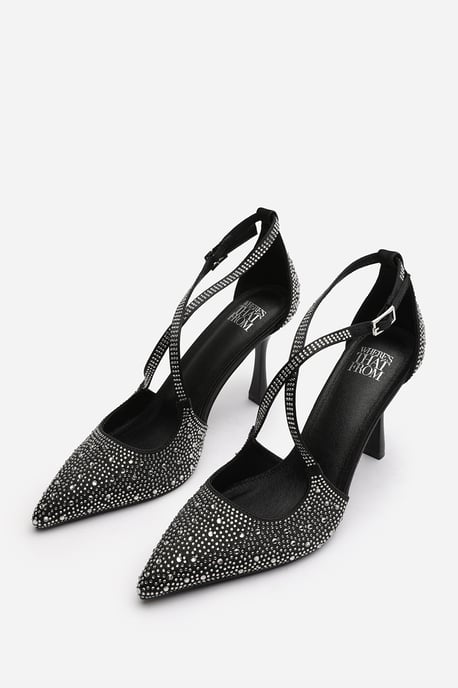 Wheres That From Womens 'Channing' Embellished Cross Strap Heels - Image 3