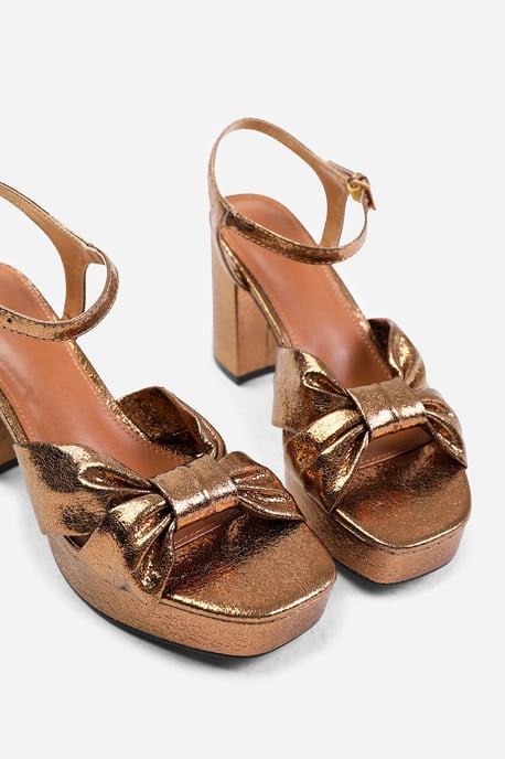 Wheres That From Womens 'Theodora' Platform Block Heels With Bow Detail - Image 3