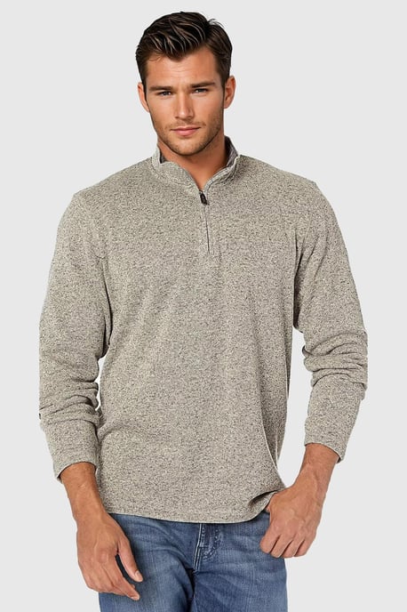 Zip Neck Fleece Sweater - Image 1