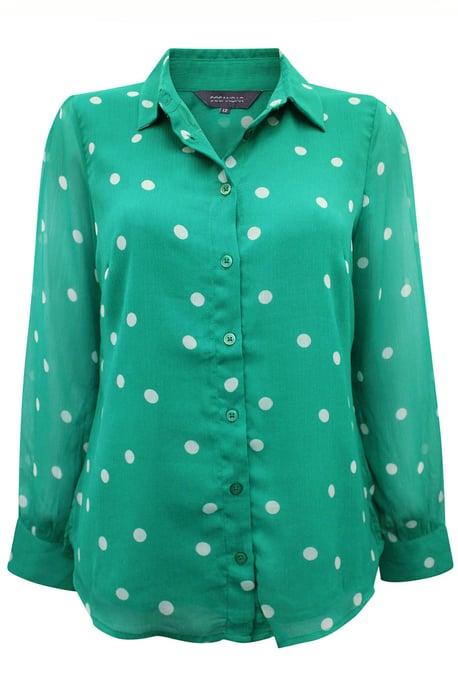 Green Spot Print Shirt - Image 2