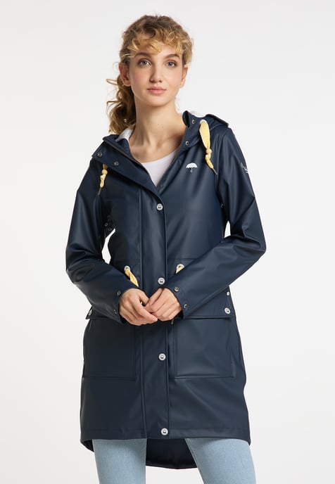 Schmuddelwedda raincoat women marine white - Image 3