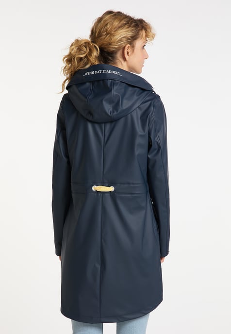 Schmuddelwedda raincoat women marine white - Image 4