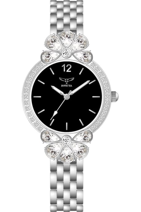 Invicta Wildflower 69112 Dames Horloge - Quartz Uurwerk - met zwarte Wijzerplaat - 30mm - Image 1