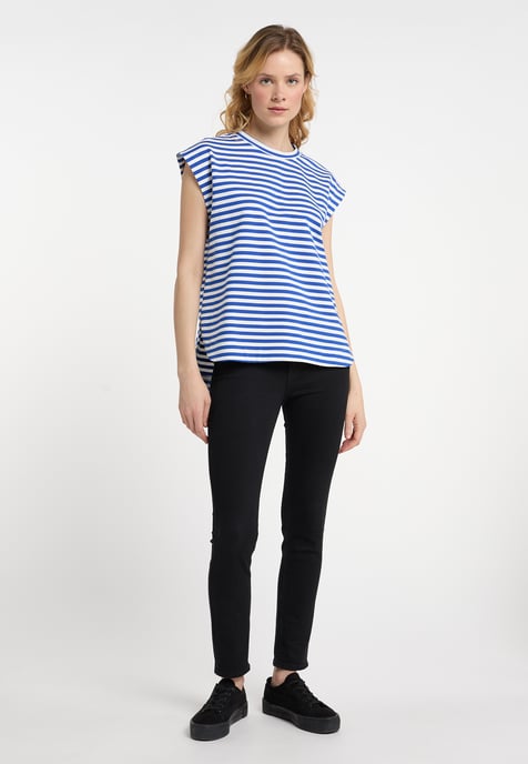 Dreimaster T-Shirt women blue white - Image 2