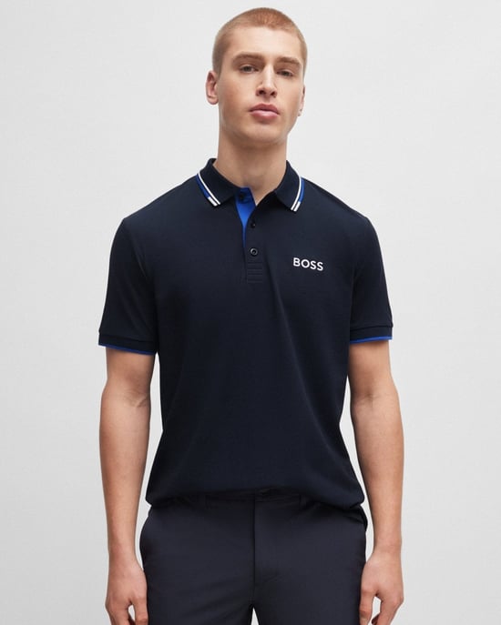 Paddy Pro Polo Shirt in Navy - Image 1