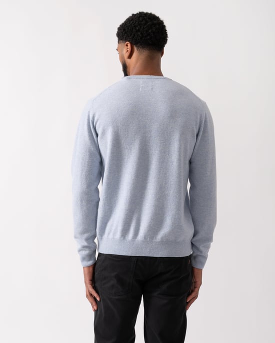 Crew Neck Jumper in Light Blue - Image 2