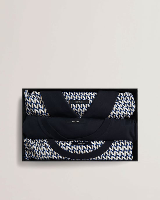 Sangs Navy T-Shirts in Dark Blue (3 Pack) - Image 1