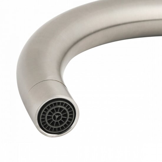 Luzzo ® lesina keuken mengkraan brushed steel – hoog model ronde uitloop 100% - Image 2