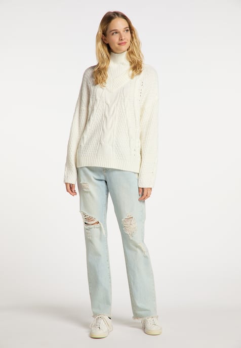 Dreimaster Knitted pullover women off-white - Image 2