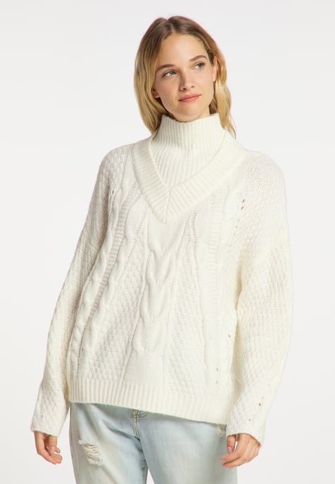 Dreimaster Knitted pullover women off-white - Image 3