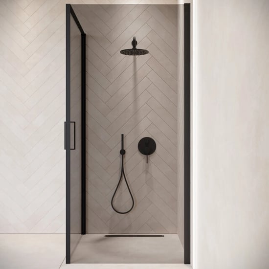 Badplaats Douchecabine alava 80 x 80 x 190 cm zwart met douchewand - Image 3
