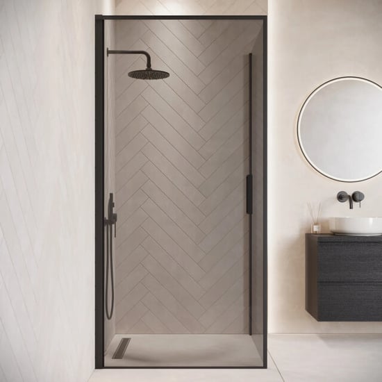 Badplaats Douchecabine alava 80 x 80 x 190 cm zwart met douchewand - Image 5