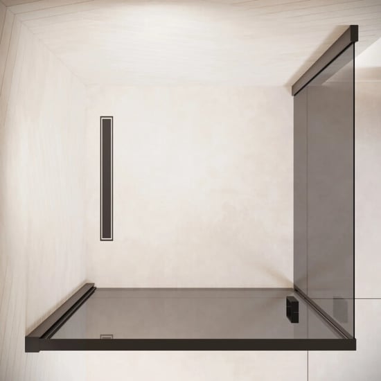 Badplaats Douchecabine alava 80 x 80 x 190 cm zwart met douchewand - Image 6