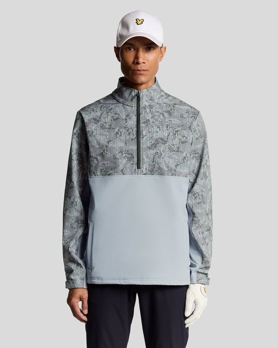 Lyle & Scott Golf Windproof 1/4 Zip Jacket - Grey - Image 1