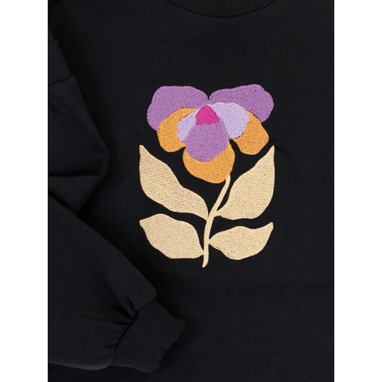 Looxs Revolution Sweater graphite borduur flower voor meisjes in de kleur - Image 5