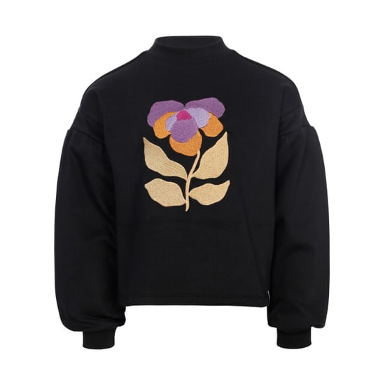 Looxs Revolution Sweater graphite borduur flower voor meisjes in de kleur - Image 6