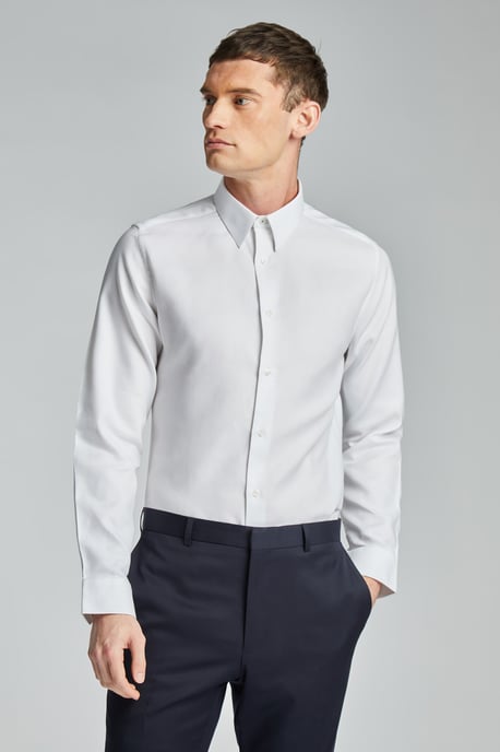 Jorvic White Texture Shirt - Image 1