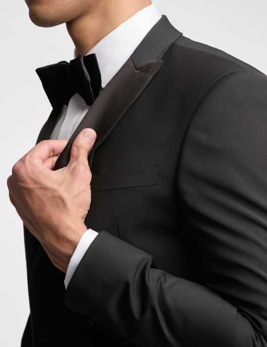 Slim Fit Tuxedo Suit Jacket - Image 3