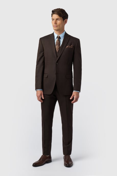 Tailored Fit Chocolate Brown Suit Jacket - Image 2