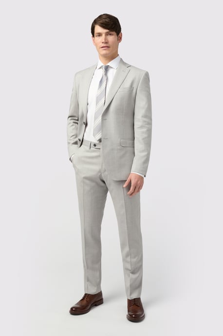 Tailored Fit Italian Grey Twill Jacket - Image 3