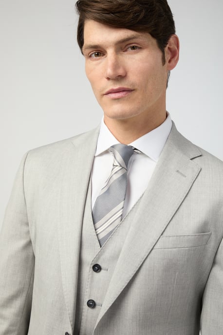 Tailored Fit Italian Grey Twill Jacket - Image 4