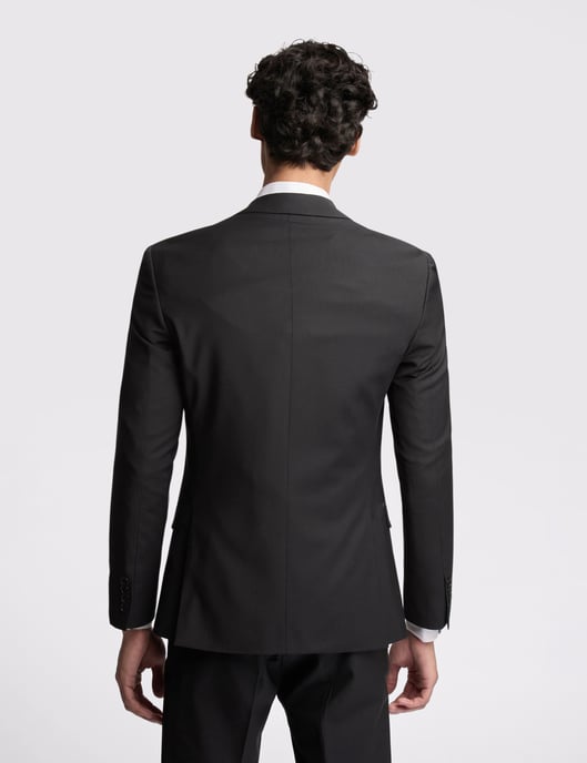 Premium Black Panama Slim Suit Jacket - Image 3