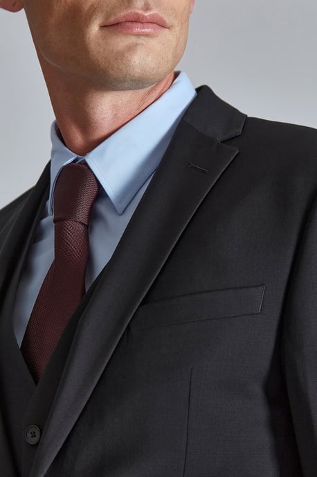 Premium Black Panama Slim Suit Jacket - Image 5