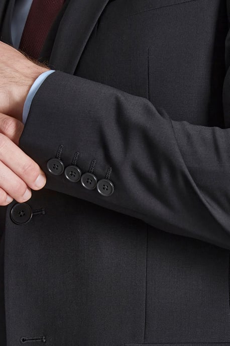 Premium Black Panama Slim Suit Jacket - Image 6