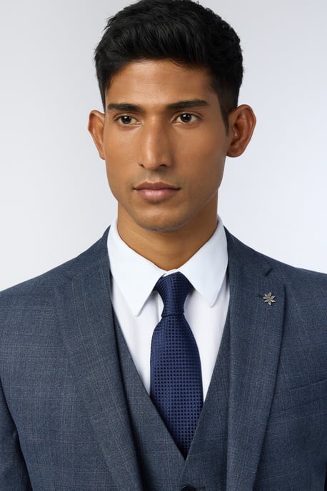 Slim Fit Check Suit Jacket - Image 5