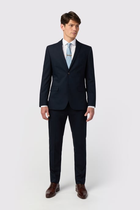 Slim Fit Navy Twill Jacket - Image 3
