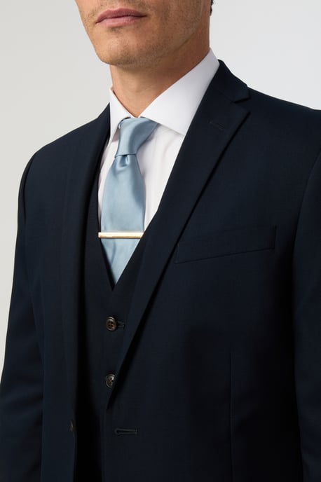 Slim Fit Navy Twill Jacket - Image 4