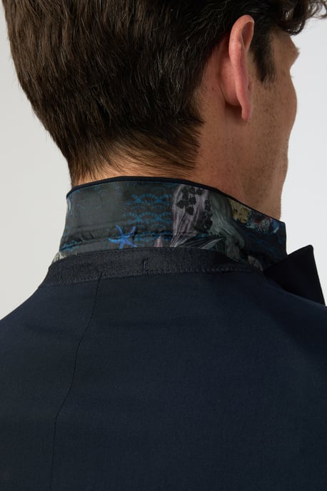 Slim Fit Navy Twill Jacket - Image 5