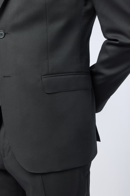 Tailored Fit Black Super 110''s Twill Jacket - Image 5