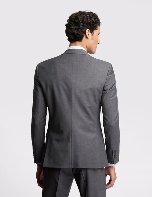 Premium Charcoal Panama Slim Suit Jacket - Image 4