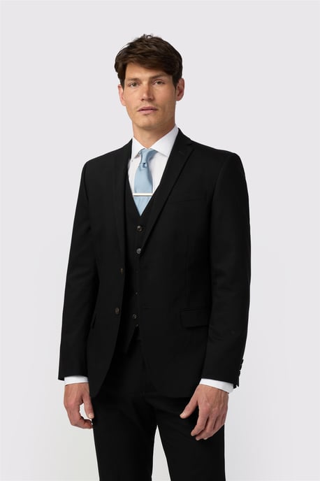 Slim Fit Black Jacket - Image 1