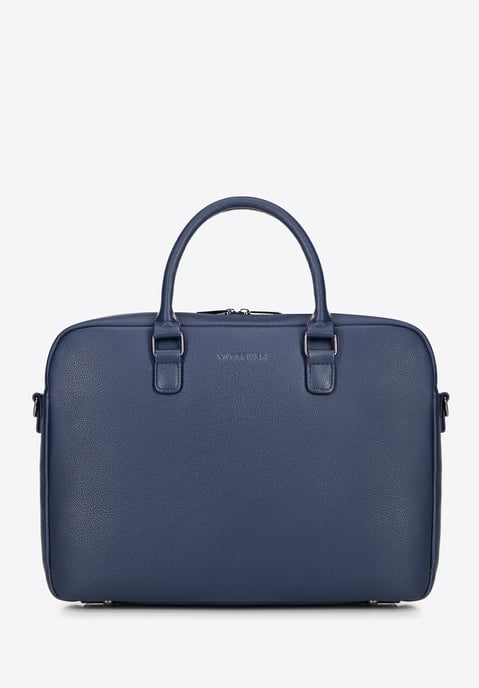 Wittchen Heren 16" Laptoptas, Imitatieleer, Marineblauw, Eco-leer - Image 1
