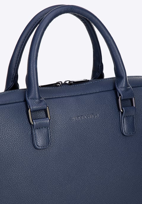 Wittchen Men's 16" Laptop Bag, Imitation Leather, Navy Blue, Eco-leather - Image 6