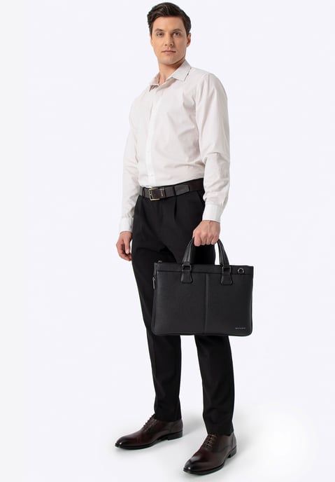 Wittchen Heren 14,5" Laptoptas in Kunstleer Zwart - Image 1