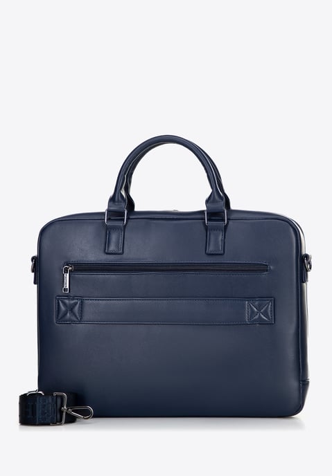 Wittchen Heren 16" Laptoptas, Imitatieleer, Marineblauw, Eco-leer - Image 2