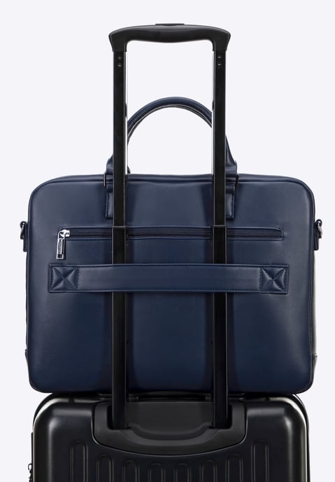 Wittchen Heren 16" Laptoptas, Imitatieleer, Marineblauw, Eco-leer - Image 5