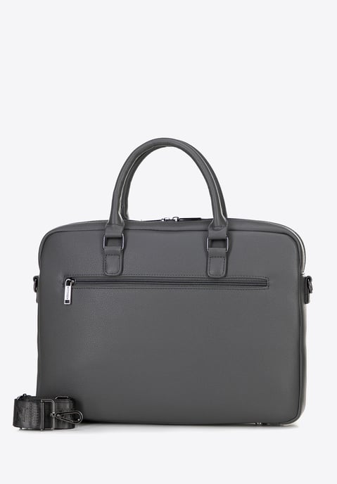 Wittchen Heren 16" Laptoptas in Imitatieleer Grijs - Image 3