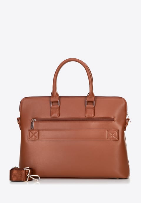 Wittchen Men's 16" Laptop Bag, Light Brown, Imitation Leather, Light Brown, Eco-leather - Image 3