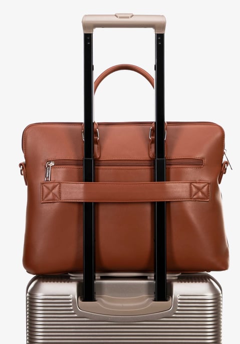 Wittchen Men's 16" Laptop Bag, Light Brown, Imitation Leather, Light Brown, Eco-leather - Image 5