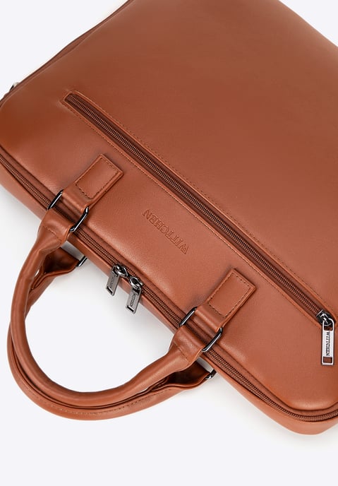 Wittchen Heren 16" Laptoptas, Lichtbruin, Imitatieleer, Lichtbruin, Eco-leer - Image 4