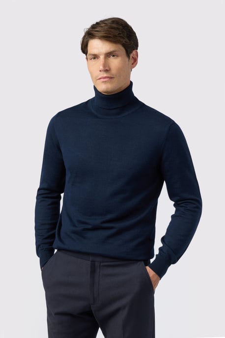Merino Knit Roll Neck Jumper - Image 1