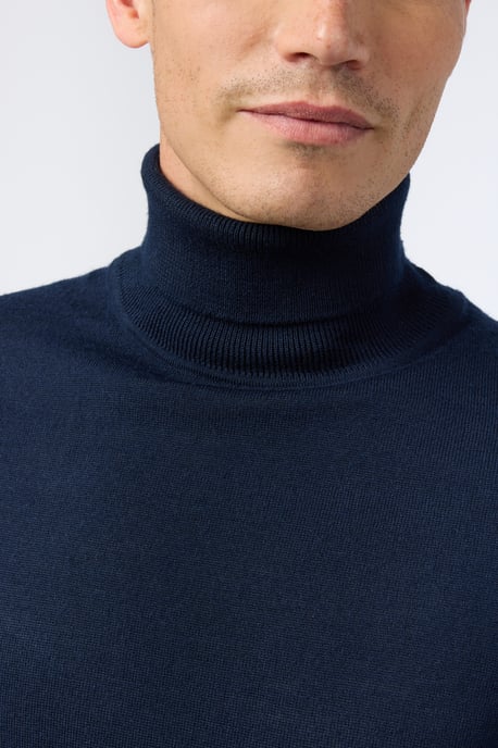 Merino Knit Roll Neck Jumper - Image 3