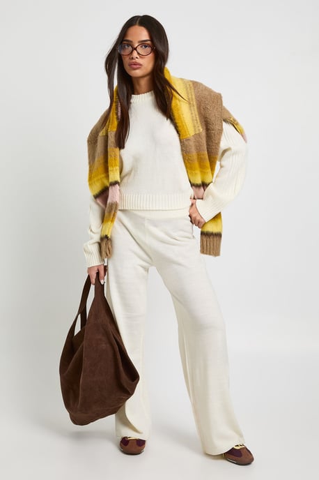 Petite Crew Neck Jumper And Wide Leg Trouser - Image 1