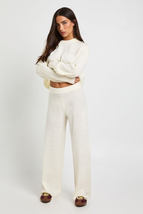 Petite Crew Neck Jumper And Wide Leg Trouser - Image 3