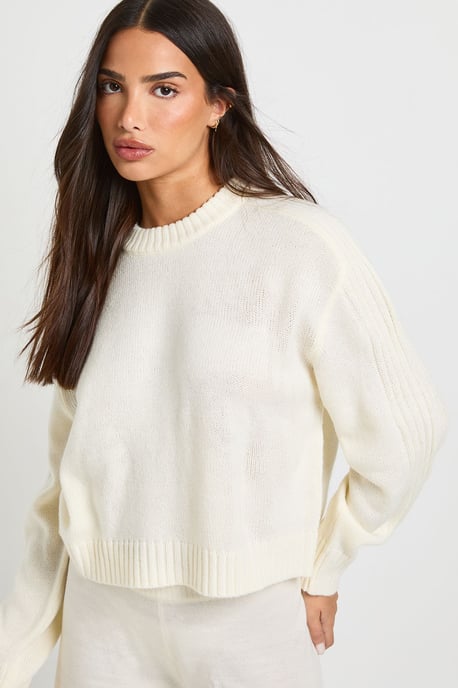 Petite Crew Neck Jumper And Wide Leg Trouser - Image 4