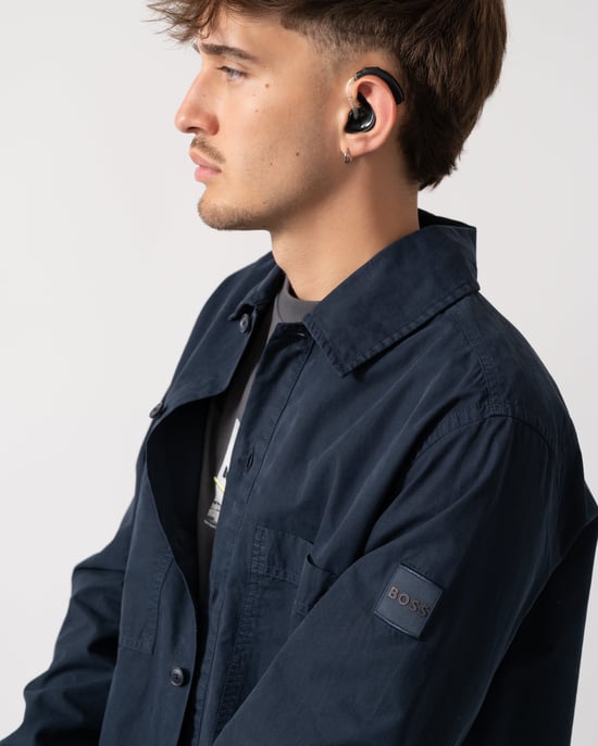 Locky 2 Locky 2 Mens Overshirt Dark Blue 404 Overshirt in Dark Blue - Image 2